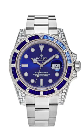Rolex Submariner Date WG Diamonds/Sappier 40MM